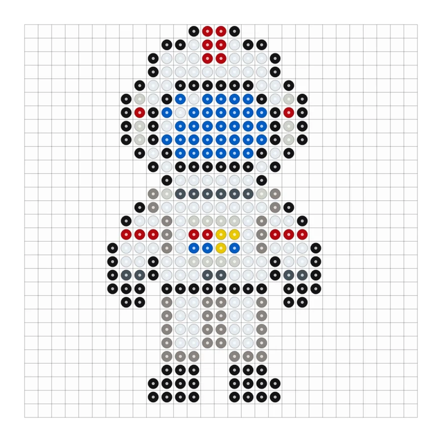 Astronaut als Bügelperlen Vorlage