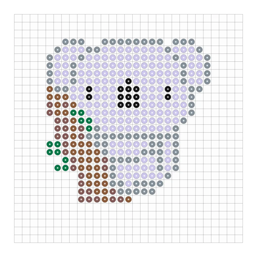 Koala als Bügelperlen Vorlage