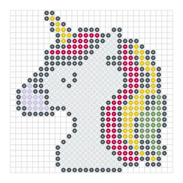 Regenbogen Einhorn Bügelperlen Vorlage